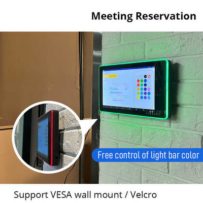 Conference Room Schedule Display Android Tablet with 13.3 Inch Display RK3568 CPU 5.0M/P Camera and Surrounding LED Light