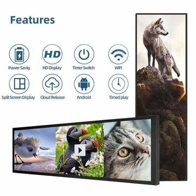 21-Inch Bar Type LCD Digital Signage Wall Mounted Advertising Machine for Modern Advertising Needs