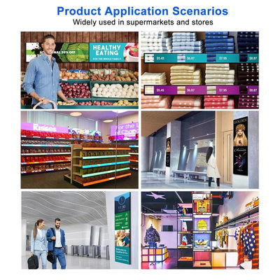 24 Inch Ultra Wide Resolution Stretched Bar Type LCD Advertising Display The Perfect Choice for Supermarket Shelf Retail