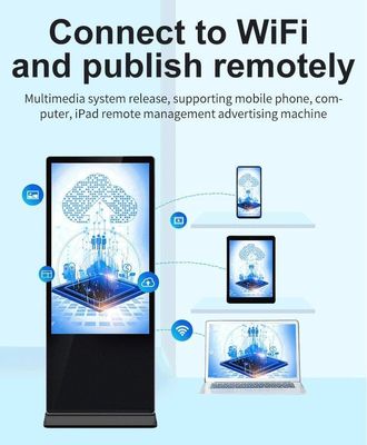 86Inch Super Large Vertical LCD Advertising Display for Indoor Kiosks Floor Standing