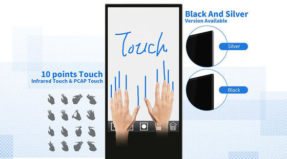 Indoor 55inch LCD Advertising Player with Floor Standing Design and Digital Signage