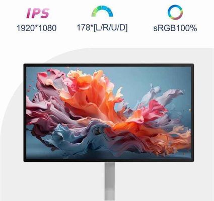 Floor Standing Movbile Tv Vertical Display 27" Adjust Up Down Rollable Smart Stand By Me TV