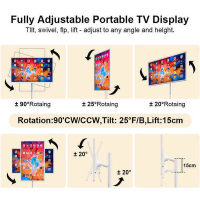 24Inch RK3566 NFC Stand By Me TV Indoor Android 12 Advertising Digital Signage Portable Floor Standing Smart TV