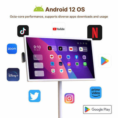 Portable Indoor 24Inch Android Moving Smart Stand By Me Floor Standing Smart TV
