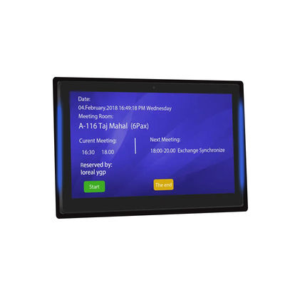 10.1Inch RK3399 2+16GB Wall Mounted Conference Room Tablet NFC POE Meeting Room Booking System with Both Sides Light