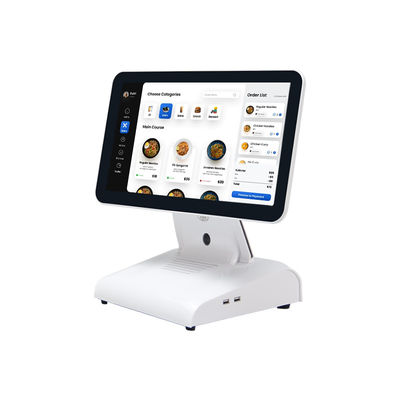 15Inch N2840 Desktop POS Machine Restaurant POS Terminal 2+32GB All in One POS System with Customer Display