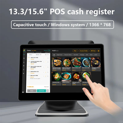 13.3/15.6Inch Dual Touch Screen POS System I3 Win System Retail Store POS Terminal with Foldable Base