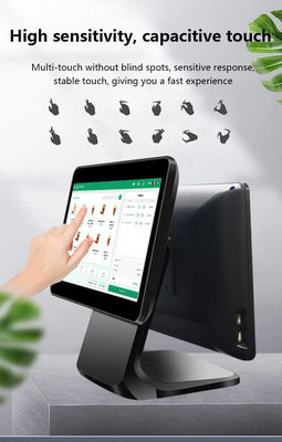 13.3/15.6Inch Dual Touch Screen POS System I3 Win System Retail Store POS Terminal with Foldable Base