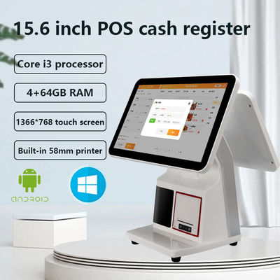Android Operating System 15.6 inch Dual Touch Screen POS Device for Epos Billing and Cash Register All in One