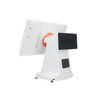 Win Cash Register POS Machine Simple Style Plastic Design and 15.6 Inch Dual Screen All-in-One for Win