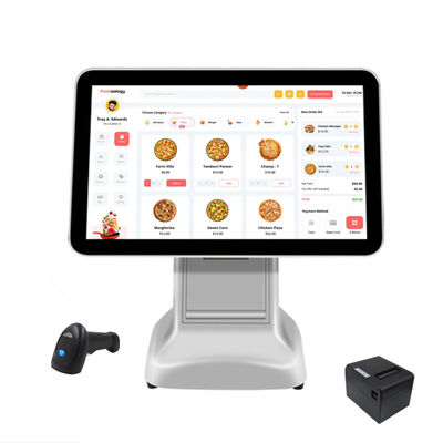 Product Cash Terminal 15.6 Inch Android POS All in One Supermarket Mini Cash Register with Color Printer Output