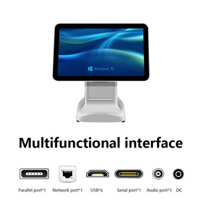 Product Cash Terminal 15.6 Inch Android POS All in One Supermarket Mini Cash Register with Color Printer Output