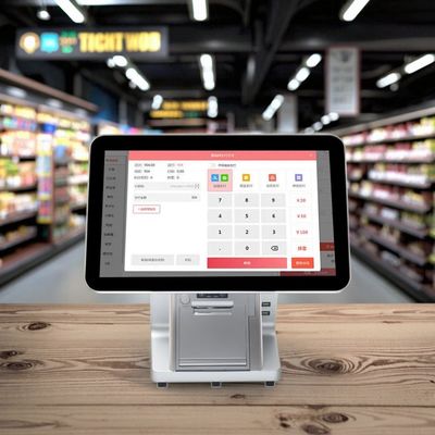Capacitive Touch Dual Screen All in One Pos Systems for Restaurants Wifi Cash Register and 32GB Hard Disk Capacity