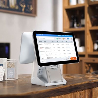 Capacitive Touch Dual Screen All in One Pos Systems for Restaurants Wifi Cash Register and 32GB Hard Disk Capacity