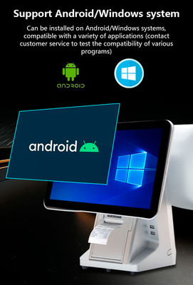 Capacitive Touch Dual Screen All in One Pos Systems for Restaurants Wifi Cash Register and 32GB Hard Disk Capacity