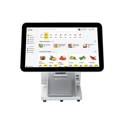 15.6'' 14'' Dual Screen Android Systems POS Machine with Cash Payment Drawer and All-in-One Touch Smart Software POS Terminal