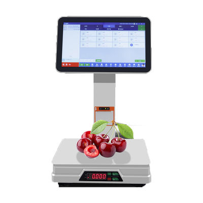 Supermarket POS System 15.6inch Dual Touch Screen with Built-in Scale Printer Wireless Protocol NFC Interface VGA