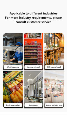 Supermarket POS System 15.6inch Dual Touch Screen with Built-in Scale Printer Wireless Protocol NFC Interface VGA