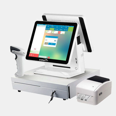 15 Inch I5 I7 I9 Supermarket Cash Register Touch Screen Machine with 12 OSD Languages and USB Interface