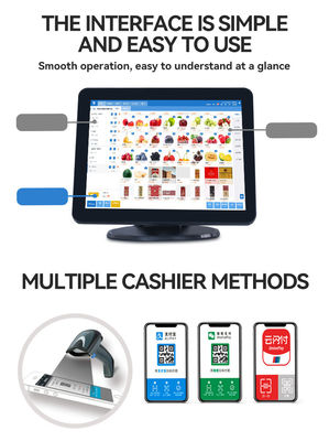 Restaurant Ordering Thermal Printer with Resolution Win/Android POS Cash Register 13.3/15.6 Inch 1366*768 Resolution