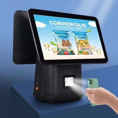 Retail Point of Sale Machine 15.6inch Android POS Terminal with Scanner and Printer 4GB DDR4 Memory 64GB Hard Disk Capacity