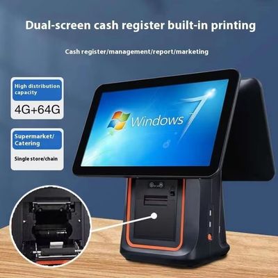 Retail Restaurant Billing Machine 15.6 inch Dual Screen POS System with Win Operating System and Android POS