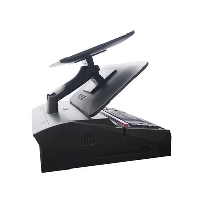 OEM ODM 15.6Inch Dual Screen Win7 Pos Cash Register N2840 Cpu 2+32GB Desktop POS Terminal with 58mm Printer,Keyboard
