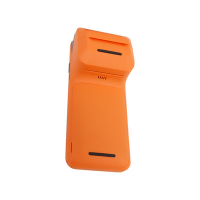 5.45Inch Portable Handheld Pos Machine Smart NFC Mobile Payment Terminal Orange Pos System with Camera Printer