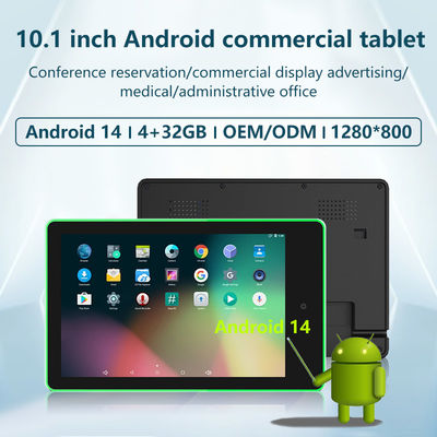10.1-inch Wall Mount Android Tablet with Quad-core Rockchip RK3576 and 4-Sided LED Light Bar for Meeting Room Booking