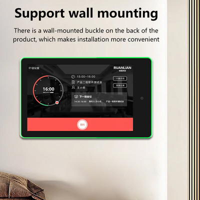 10.1inch wall mount business use android 14 tablet pc touch screen Rockchip quad core LED light for meeting Conference room booking scheduling system