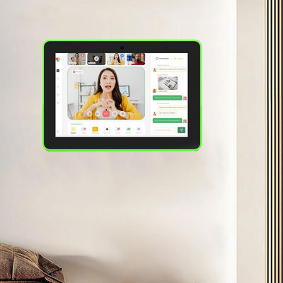 10.1-inch Wall Mount Android Tablet with Quad-core Rockchip RK3576 and 4-Sided LED Light Bar for Meeting Room Booking