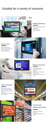 8 inch wall mount business Touch screen POE NFC android tablet pc with LED light Digital signage display meeting room booking system