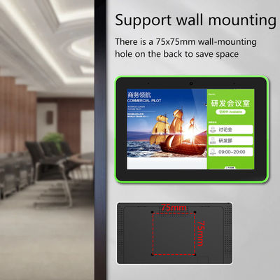 wall mounted 8inch touch screen IPS rockchip business android tablet pc LED light bar POE NFC for conference room booking