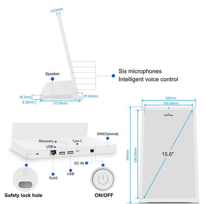 13.3inch RK3568 L shape desktop android tablet pc POE business kiosk restaurant othering
