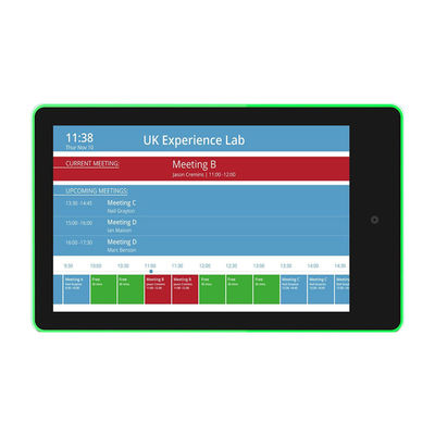 15.6 Inch Wall Mount Android Tablet PC with RK3566 Quad Core LED Light Bar for Conference Room Booking