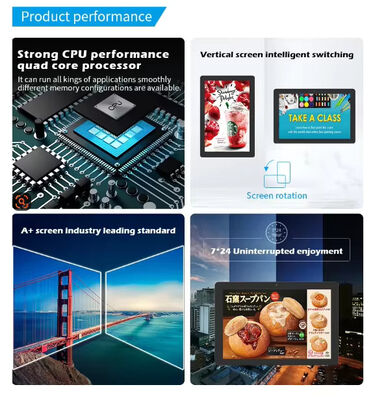 Wall Mount Commercial 24inch RK3566 android tablet pc Digital Menu Board Display for Restaurant Cafe shop