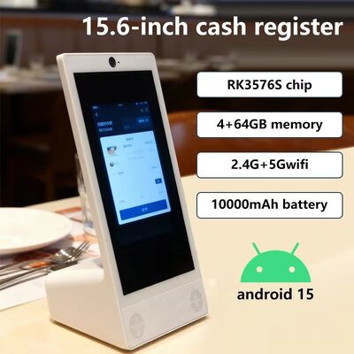L type desktop 15.6inch 1920x1080 android 15 tablet pc Wi-Fi NFC Capacitive touch screen 10000mah Octa Core fast food othering  with speaker