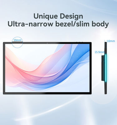 15.6 Inch RK3566 Quad Core Android Tablet PC with LED Light Bar for Wall Mounted Conference Room Use