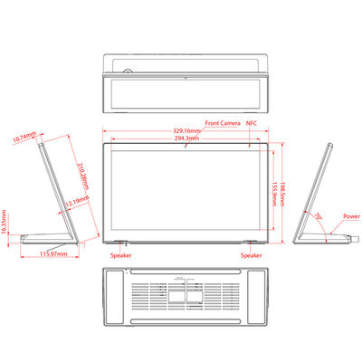 13.3-inch IPS Screen Android Tablet with Octa Core 1.5GHz Processor and 10-Point Capacitive Touch