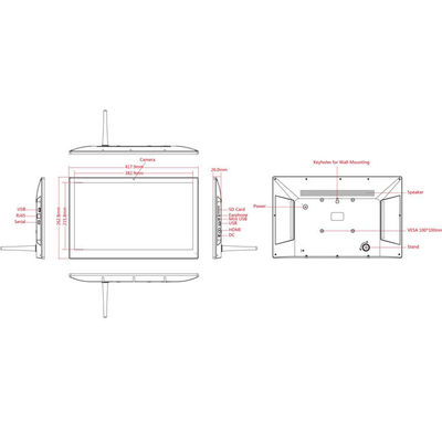 17.3 Inch RK3399 Wall Mounted Android Tablet with POE Support and Full HD Touchscreen