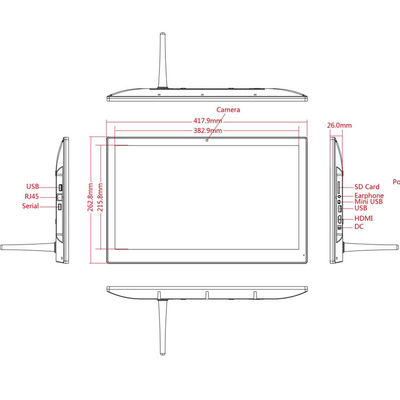 17.3 Inch RK3399 Wall Mounted Android Tablet with POE Support and Full HD Touchscreen