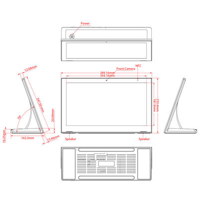 Android 8.1 15.6" 1.8GHz All In One Touch Screen PC OEM Advertising Player