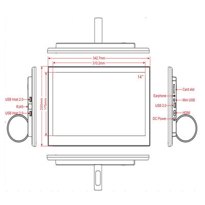 15 Inch All-in-One Touchscreen PC with 10-Point Capacitive Touch, 1920x1080 Full HD Display, and Quad Core RK3399 Processor