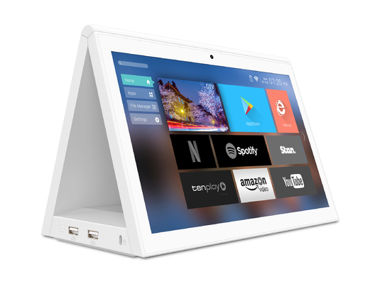 White RK3288 10.1 Inch Android Tablet Pc , POS Dual Screen Android Tablet