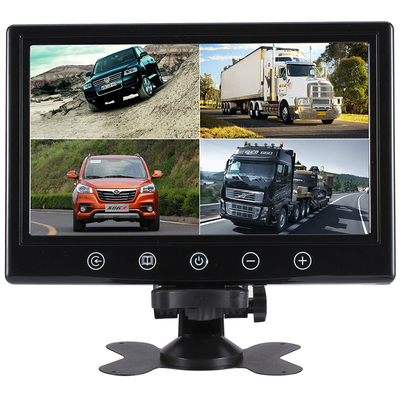 4 Videos Input 9 Inch 5ms LCD Car Monitor 1024X600 For Bus Truck