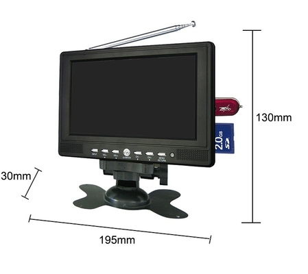 Quad Split 7 inch TFT Car Rear View LCD Monitor 2AV Port monitor