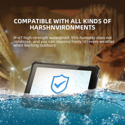 8-Inch IP68 Rugged Biometric Tablet PC with Fingerprint and Face Recognition