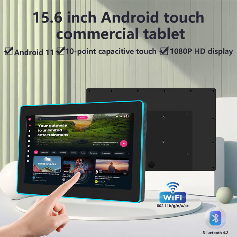 15.6Inch RK3566 NFC POE Power Tablet PC Wall Mounted Meeting Android Tablet With Led Light