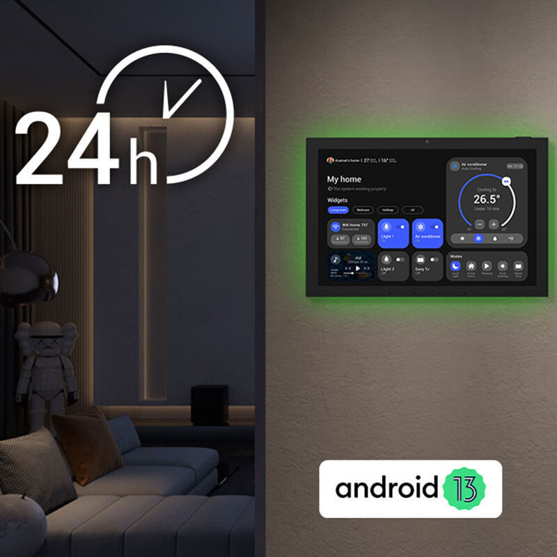 Smart Home 15.6 Inch RK3588 NFC POE Android13 Wall Mounted Tablet with Led Light