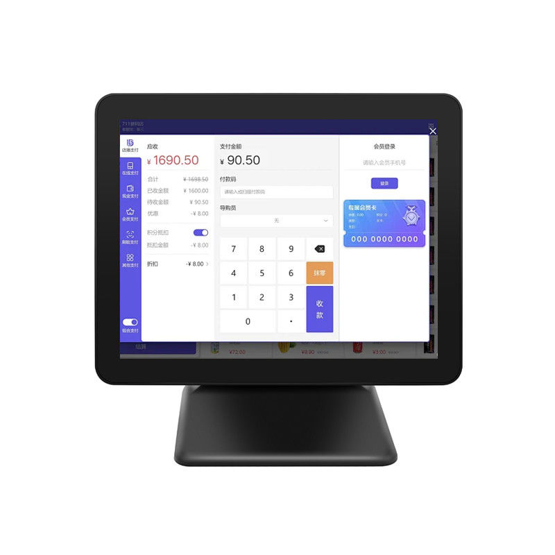 New Design 15Inch 60Hz Desktop Pos Terminal 8+256GB N100 CPU Retail Pos Cash Register with Printer and Scanner